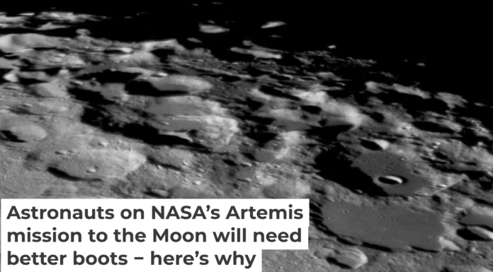 The lunar south pole’s terrain is rugged, and it can reach extreme temperatures. Michael Karrer/Flickr, CC BY-NC